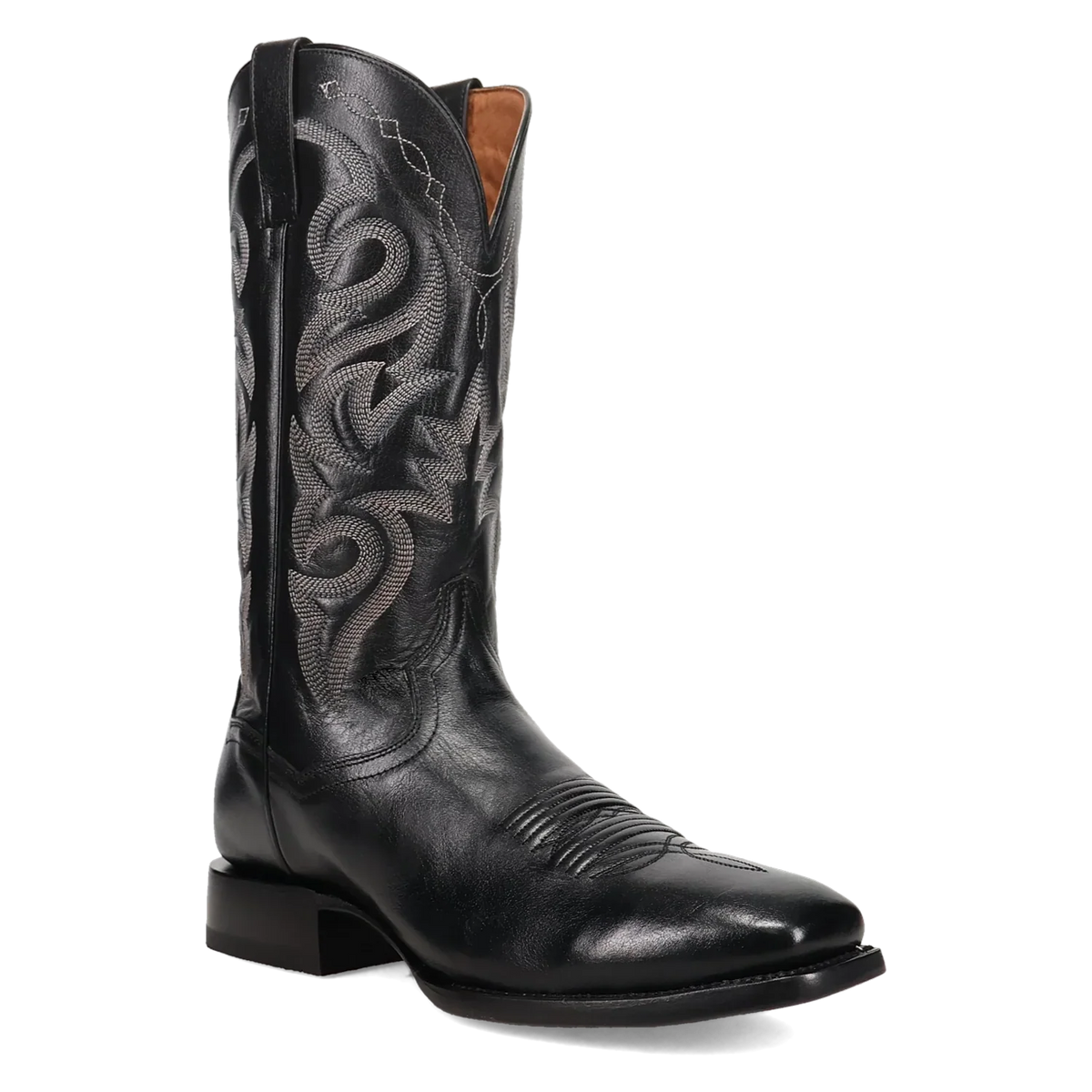 Dan Post Remington black leather cowboy boots for men's Western outfits