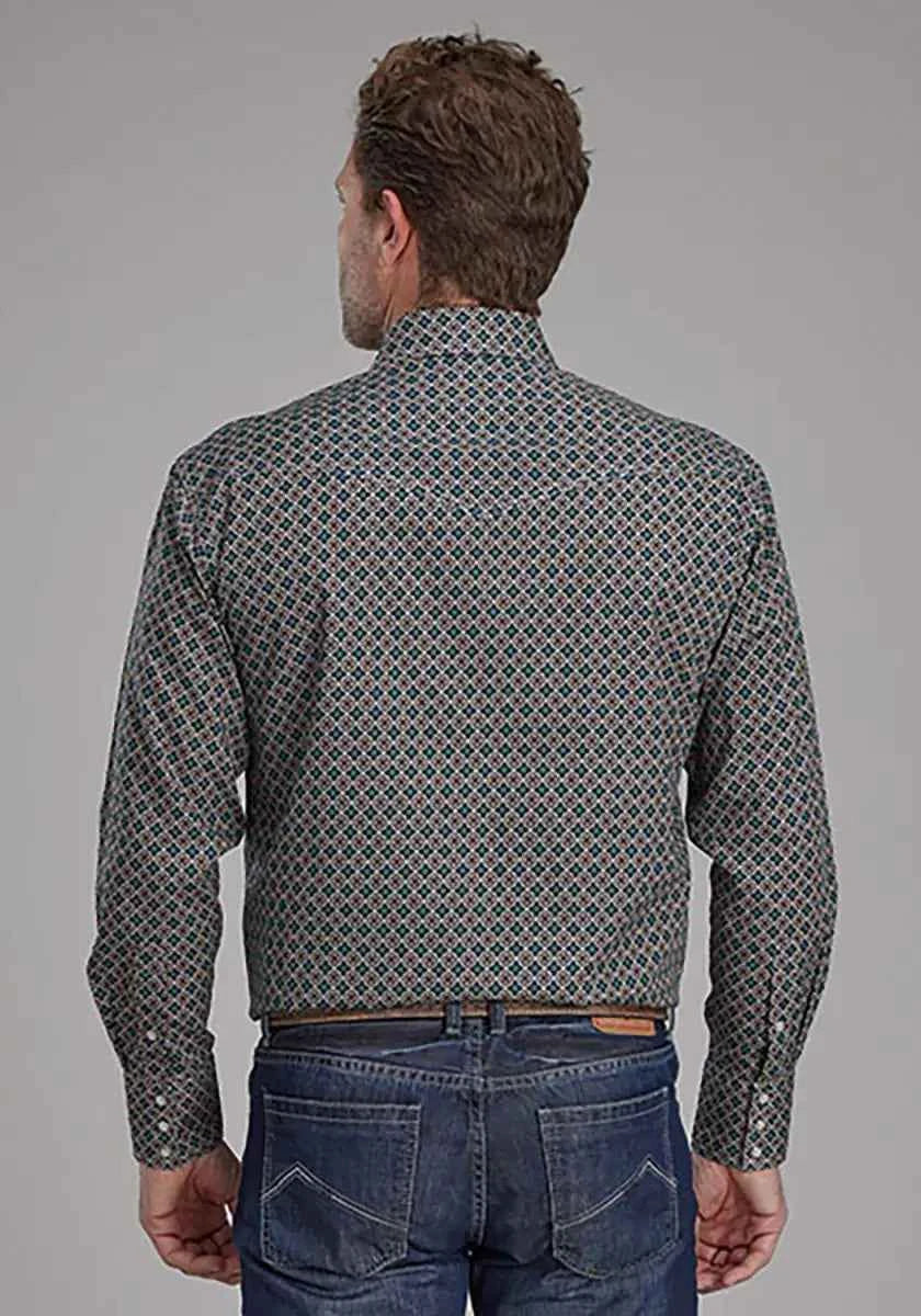 Roper Oak Forest Acorn Foulard (Brown) - Men's Western Shirt