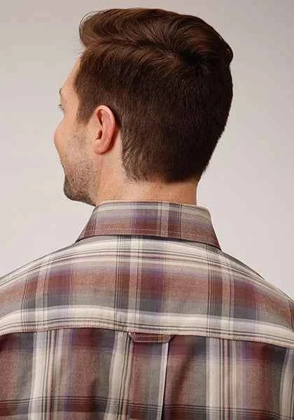 Roper 1229 Cider Plaid (Brown) - Men's Western Shirt
