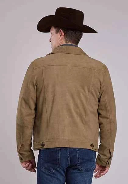 Stetson Novelty Solid "Denim" (Tan) - Men's Suede Jacket