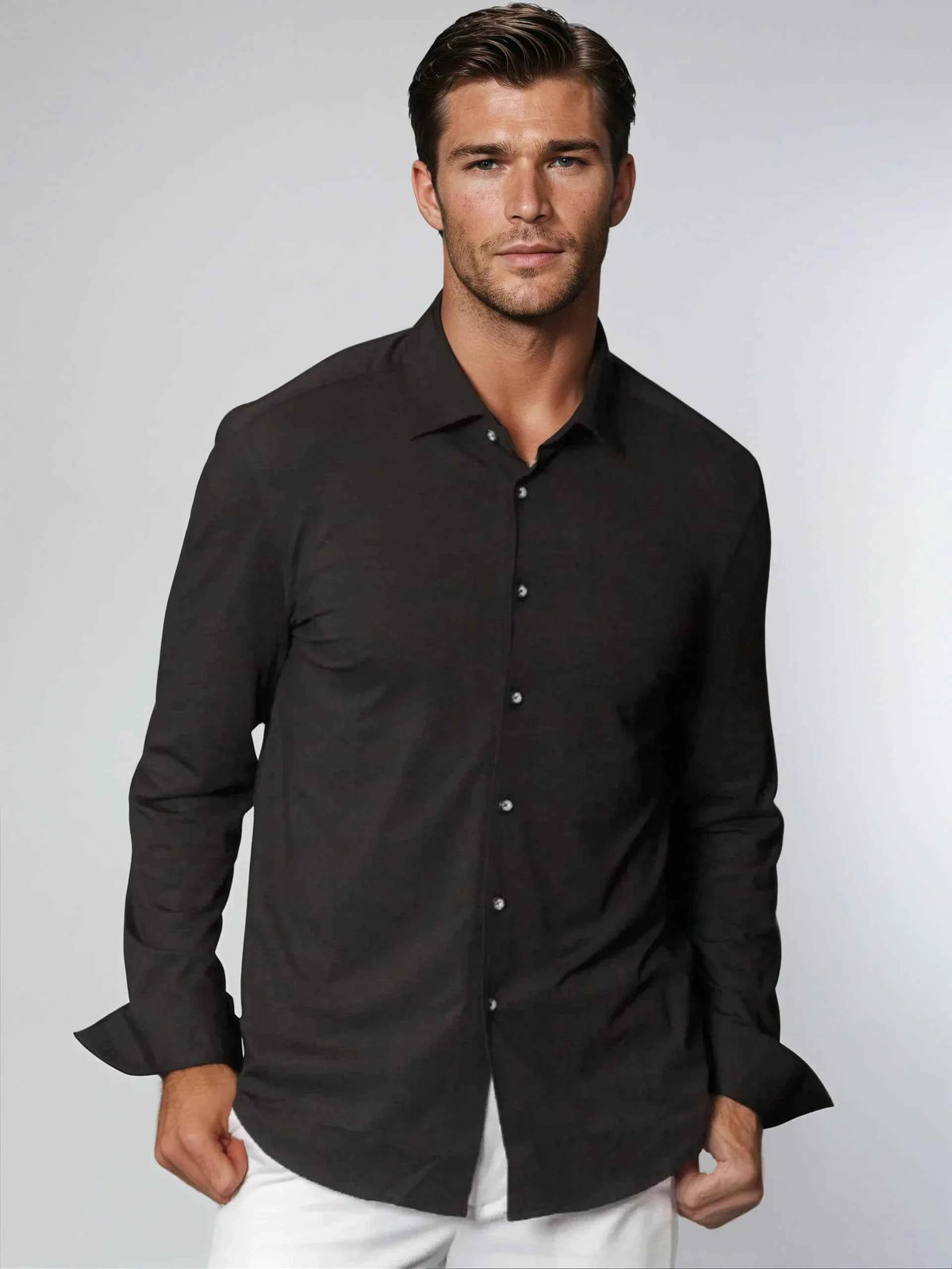 Cinqo 'Single Shot' Long Sleeve Shirt - Black