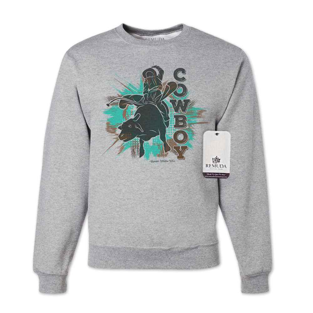 Cowboy Rodeo Bull Rider - Adult Unisex Western Sweatshirt