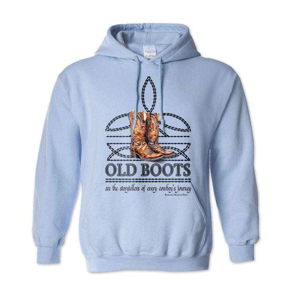 OLD BOOTS Cowboy - Adult Men's Western Pullover Hoodie