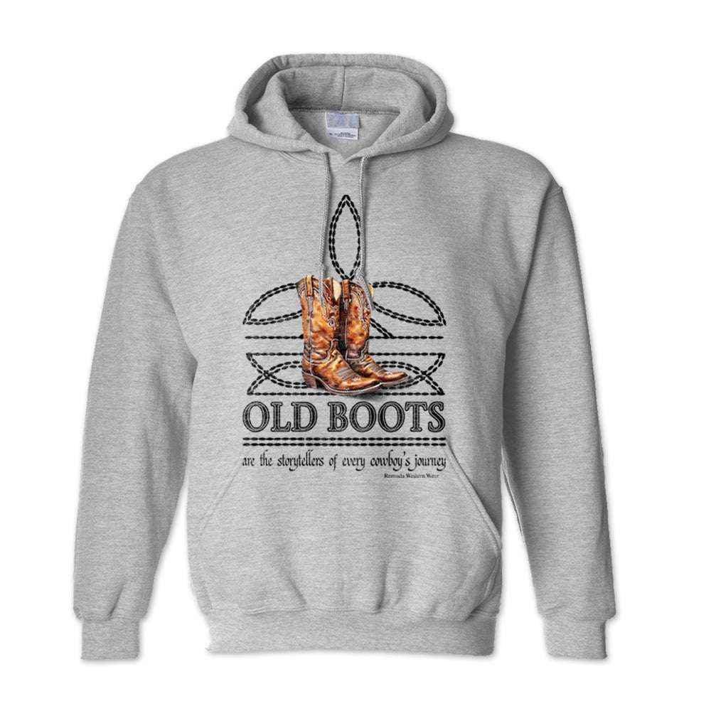 OLD BOOTS Cowboy - Adult Men's Western Pullover Hoodie