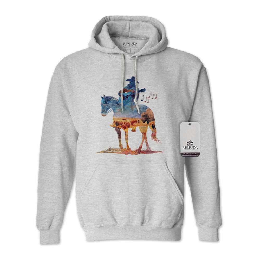 Where The Buffalo Roam - Adult Unisex Western Watercolor Hoodie