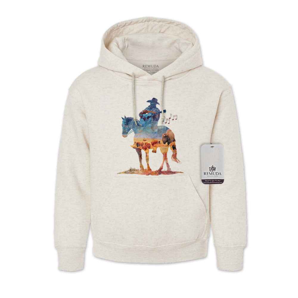 Where The Buffalo Roam - Adult Unisex Western Watercolor Hoodie