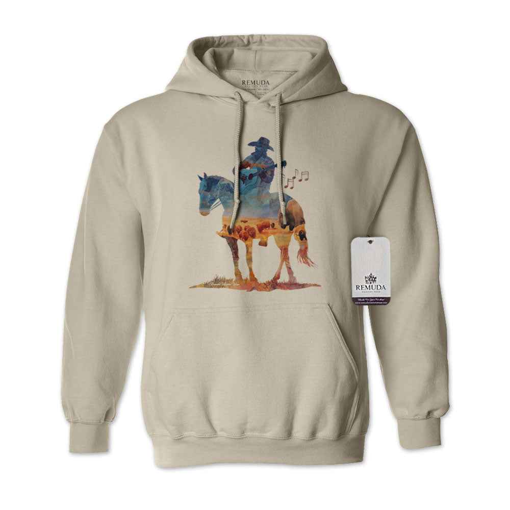 Where The Buffalo Roam - Adult Unisex Western Watercolor Hoodie