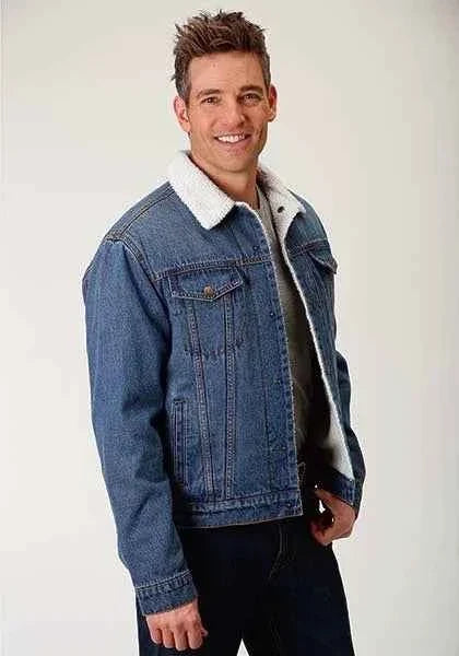Roper Rangegear Lined (Medium Wash) - Men's Denim Jacket featured in the Veloura style edit