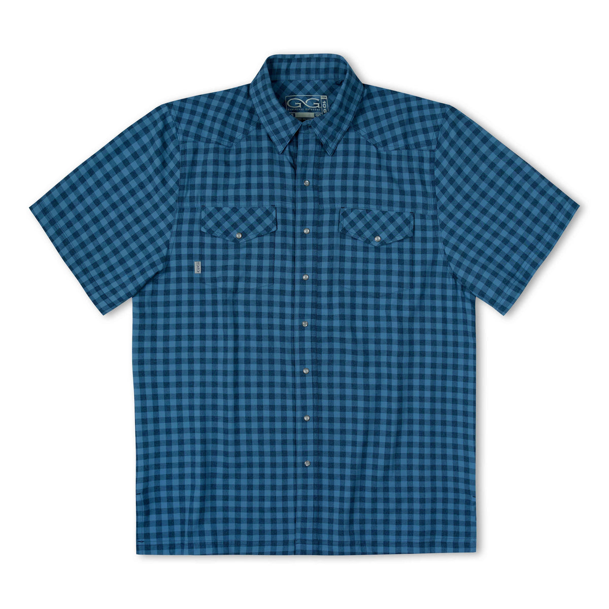 Men's Slate pearl snap shirt for a modern country bar outfit