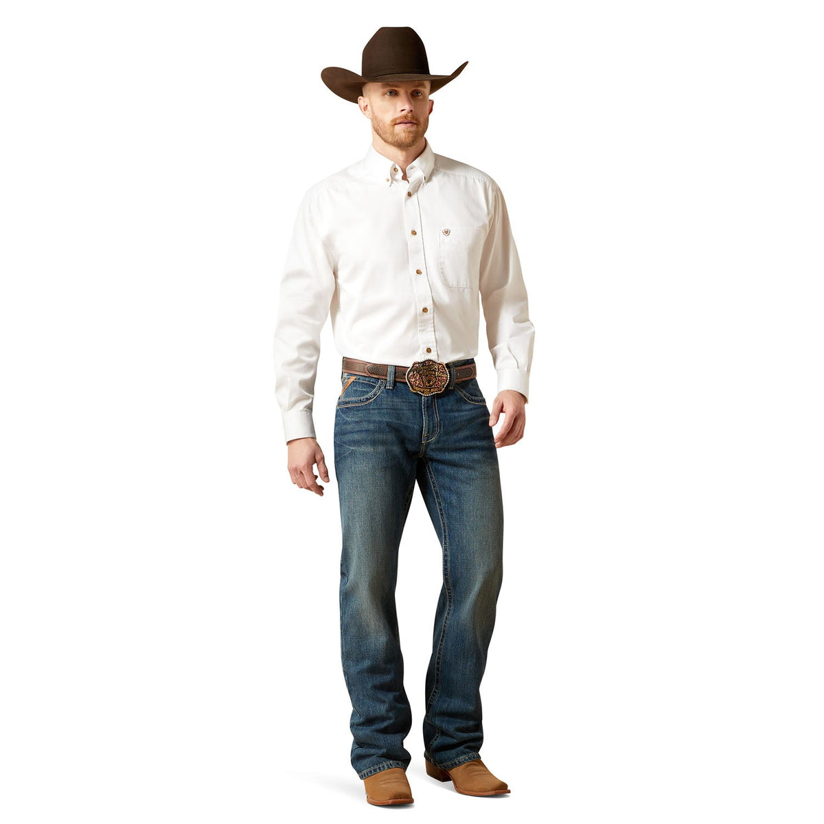 Ariat men's boot cut jeans for Western outfits with boots