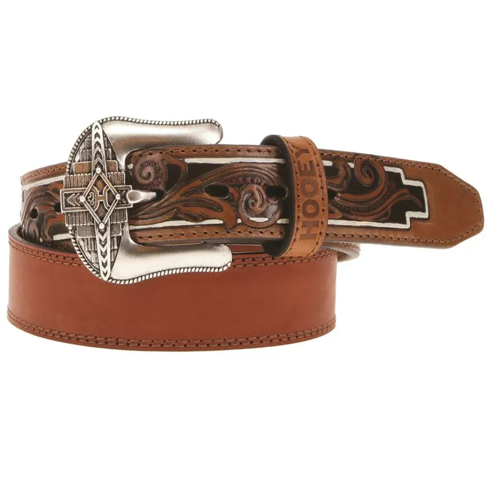 HOOey Maverick Classic men's leather Western belt for pairing with cowboy boots