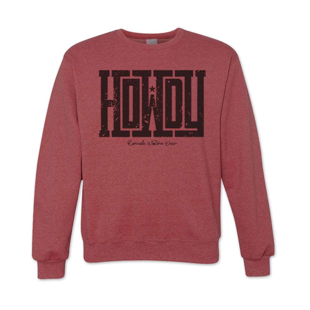 Howdy - Western Adult Unisex Sweatshirt featured in the Veloura style edit