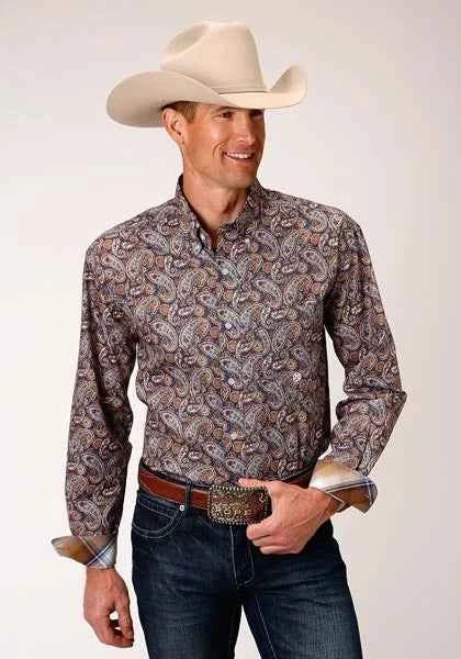 Roper 00996 Country Paisley (Blue) - Men's Western Shirt