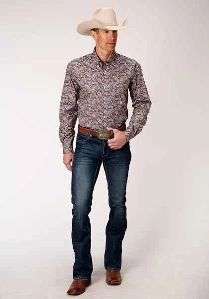 Roper 00996 Country Paisley (Blue) - Men's Western Shirt