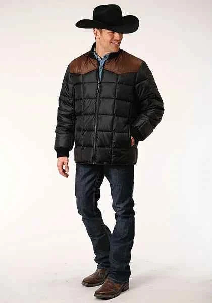 Roper 1473 Poly Filled (Brown/Black) - Men's Jacket