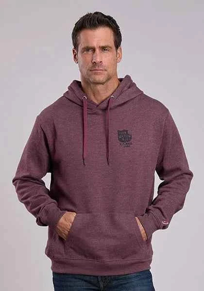 Stetson Back Shield Logo (Maroon) - Men's Hoodie Sweatshirt