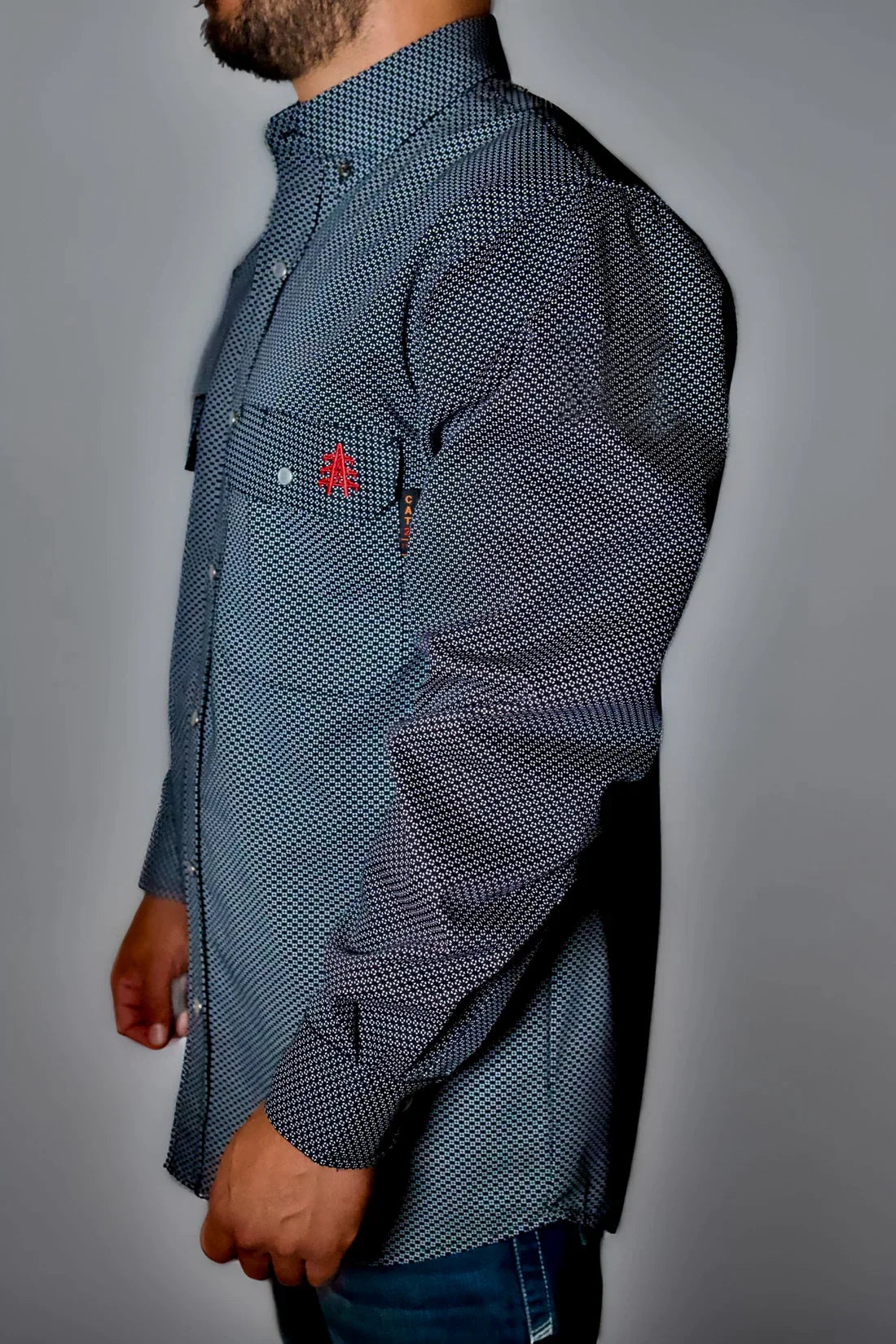 Boost Your Work Performance with the Shadow Black FR Pearl Snap Shirt