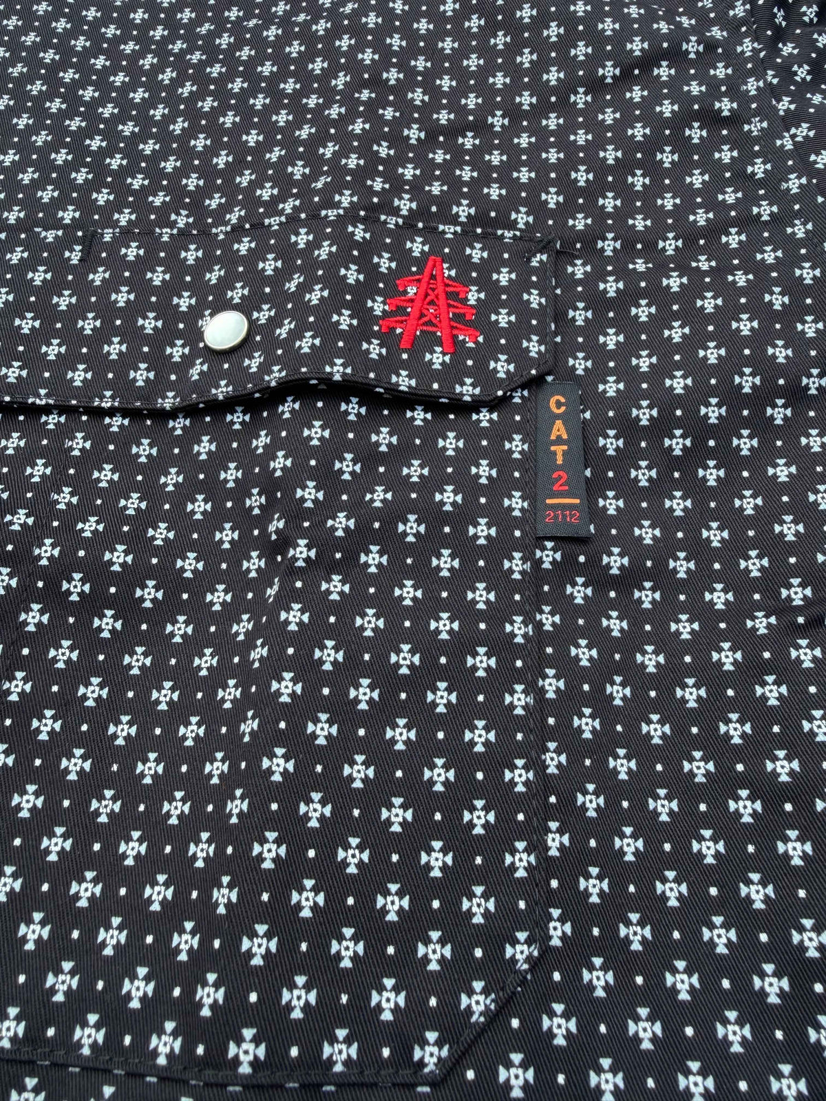 FR Pearl Snap Work Shirt - Reaper Black
