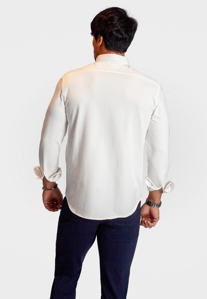 Versatile White Long Sleeve Shirt: Effortless Elegance for Any Occasion