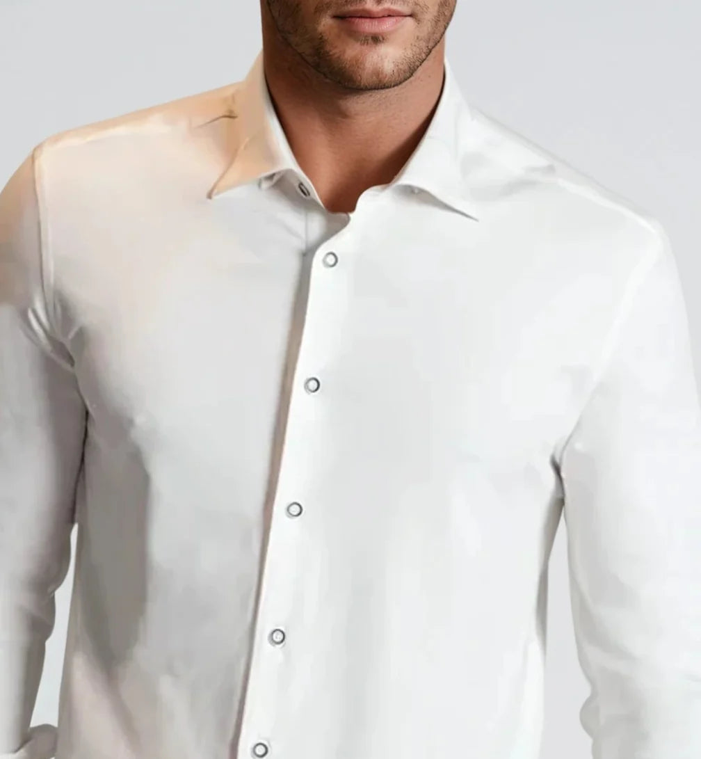 Versatile White Long Sleeve Shirt: Effortless Elegance for Any Occasion