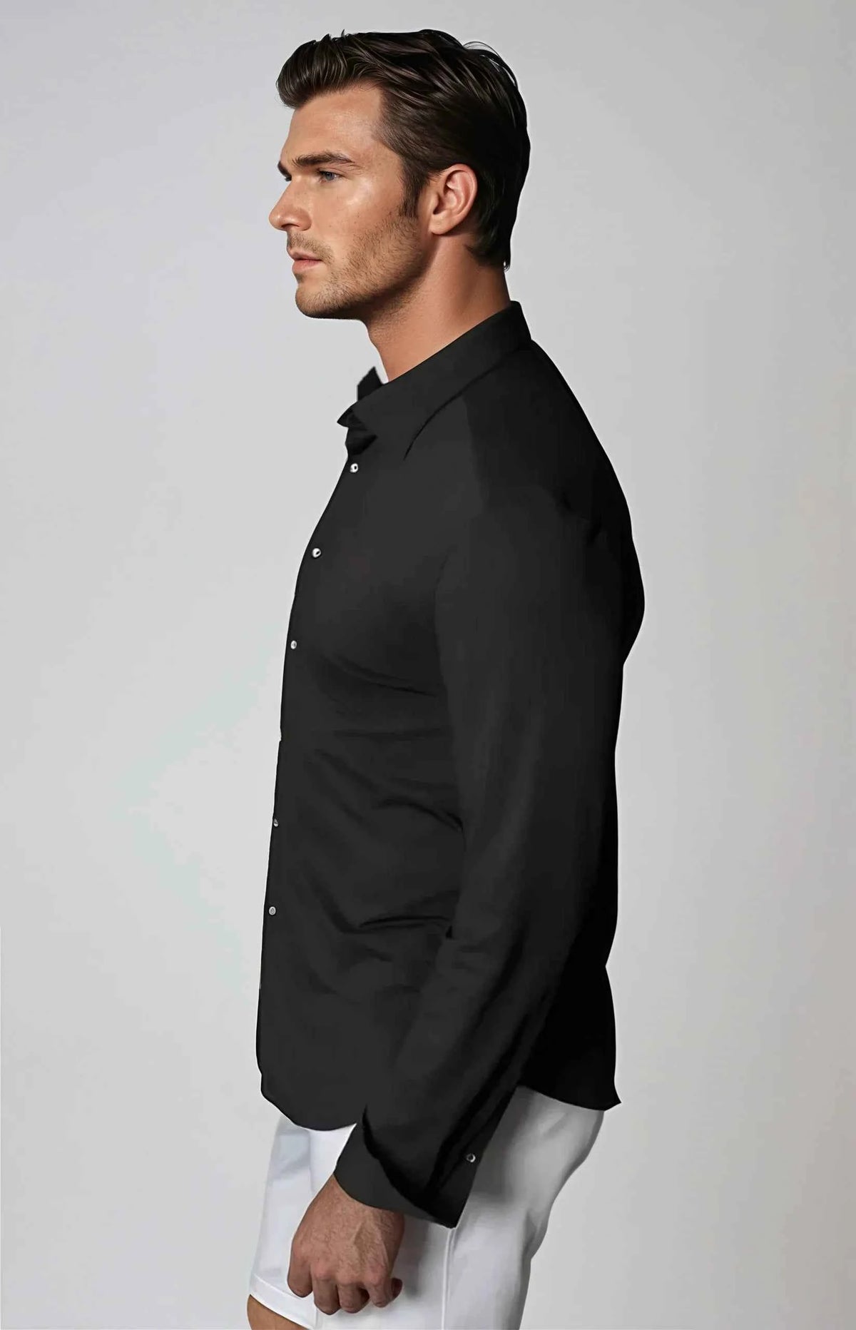 Cinqo 'Single Shot' Long Sleeve Shirt - Black