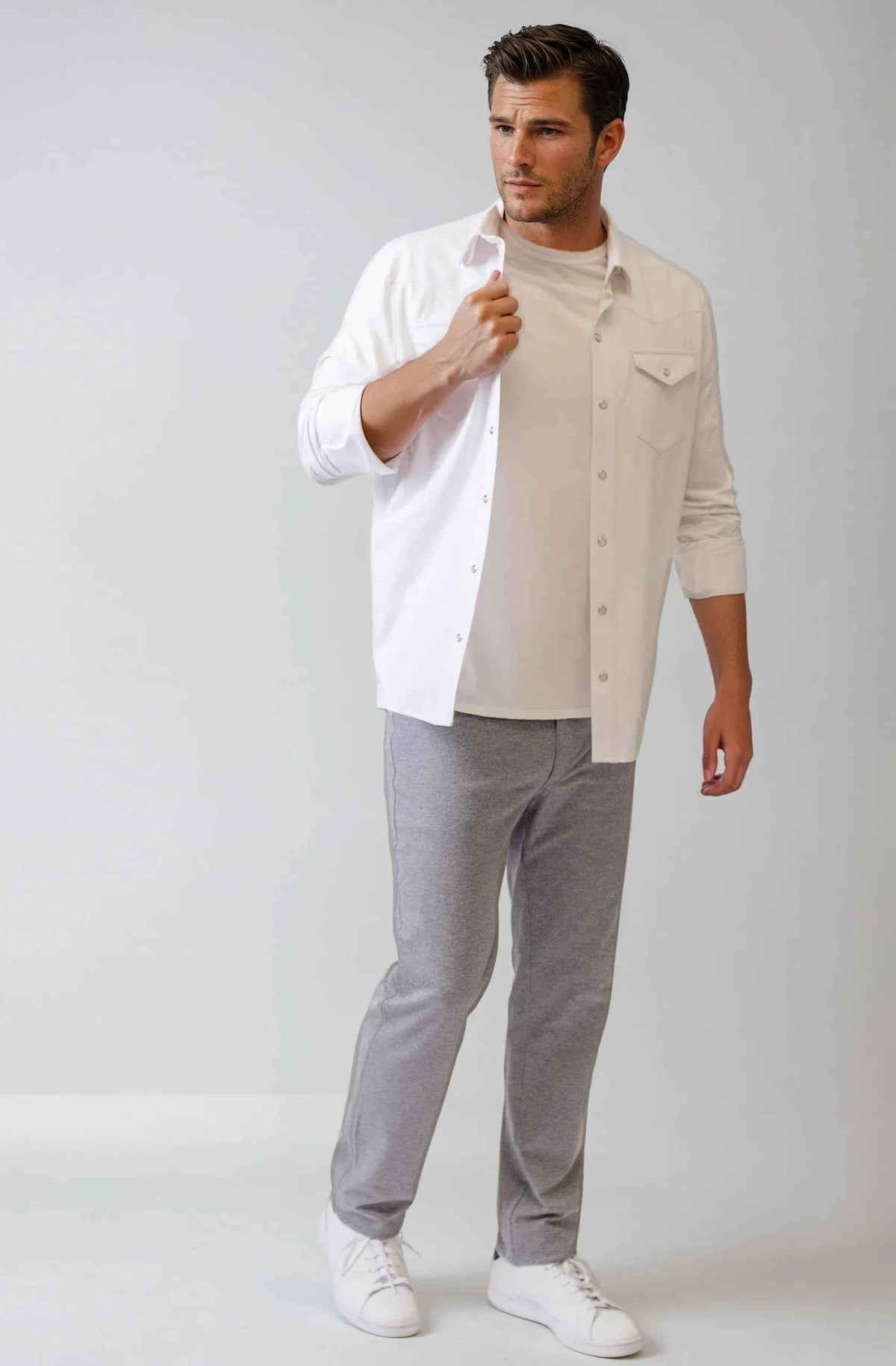 Buki's Cinqo Western Tech Shirt - White