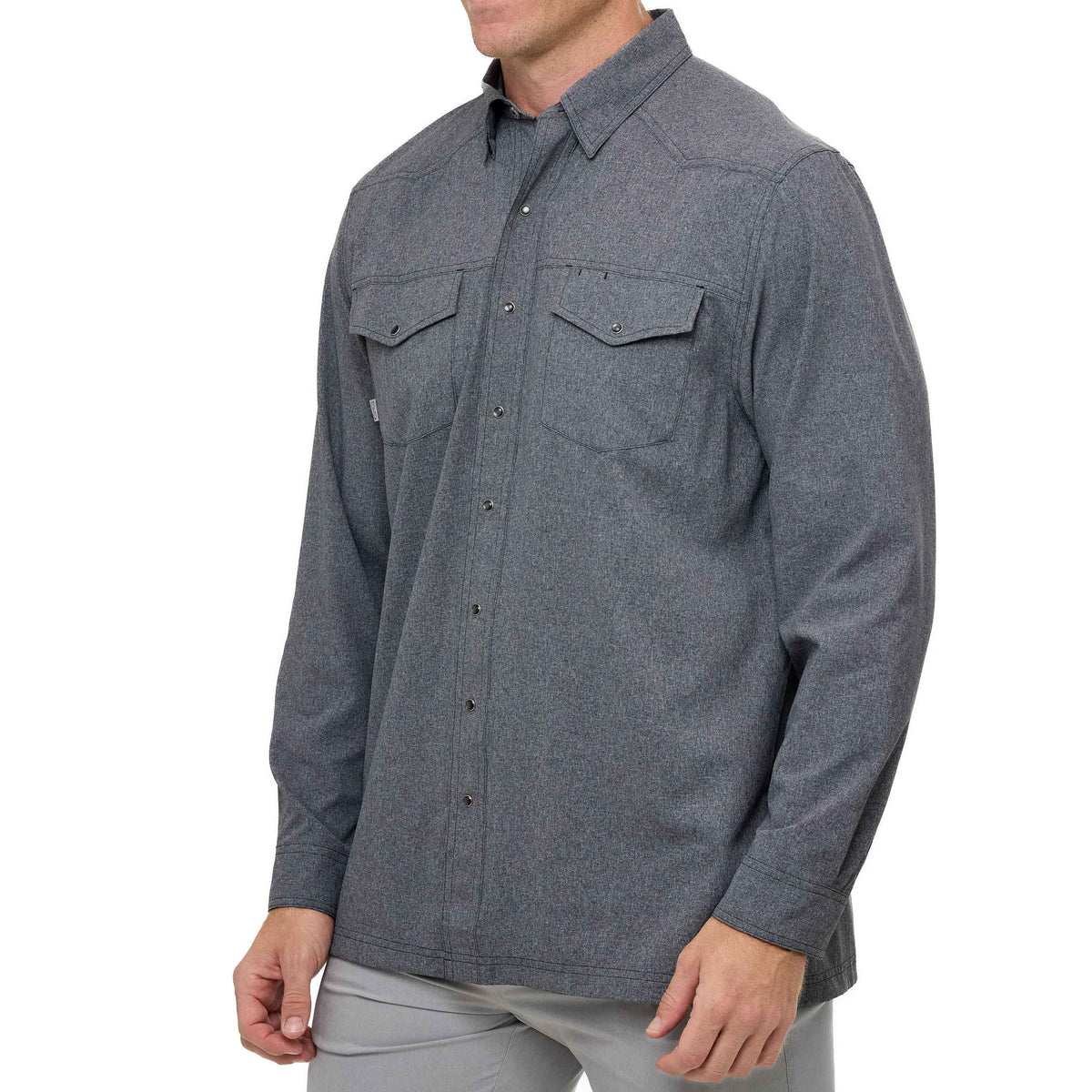 Caviar Pearl Snap Shirt | Long Sleeve