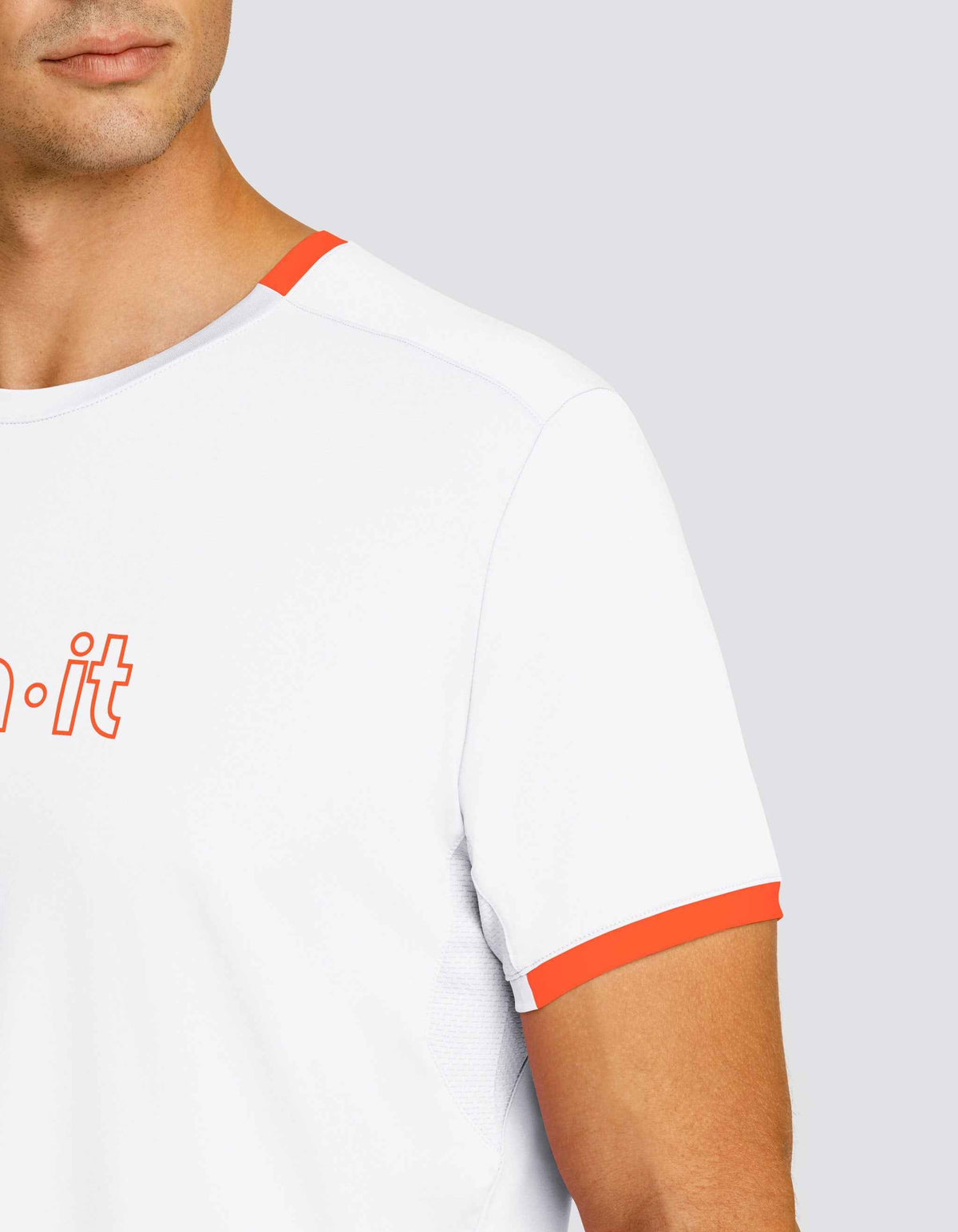 RONALDO SHORT SLEEVE TOP - CHALK WHITE LOGO