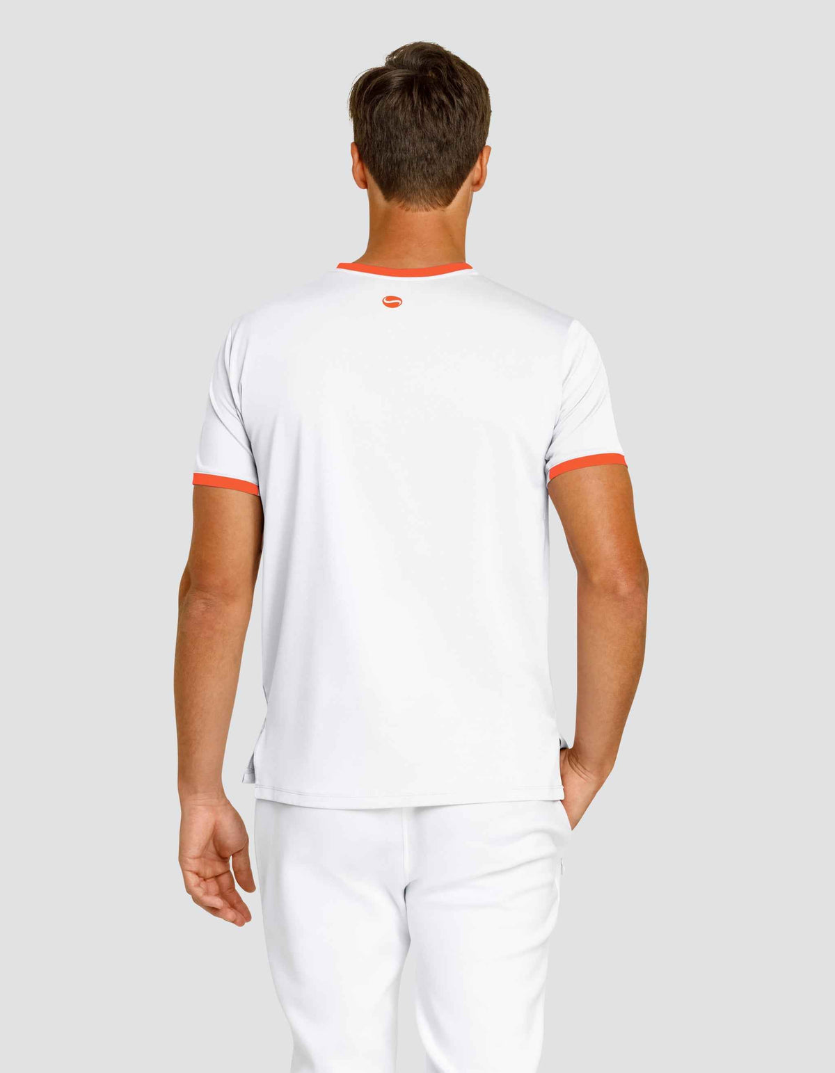 RONALDO SHORT SLEEVE TOP - CHALK WHITE LOGO