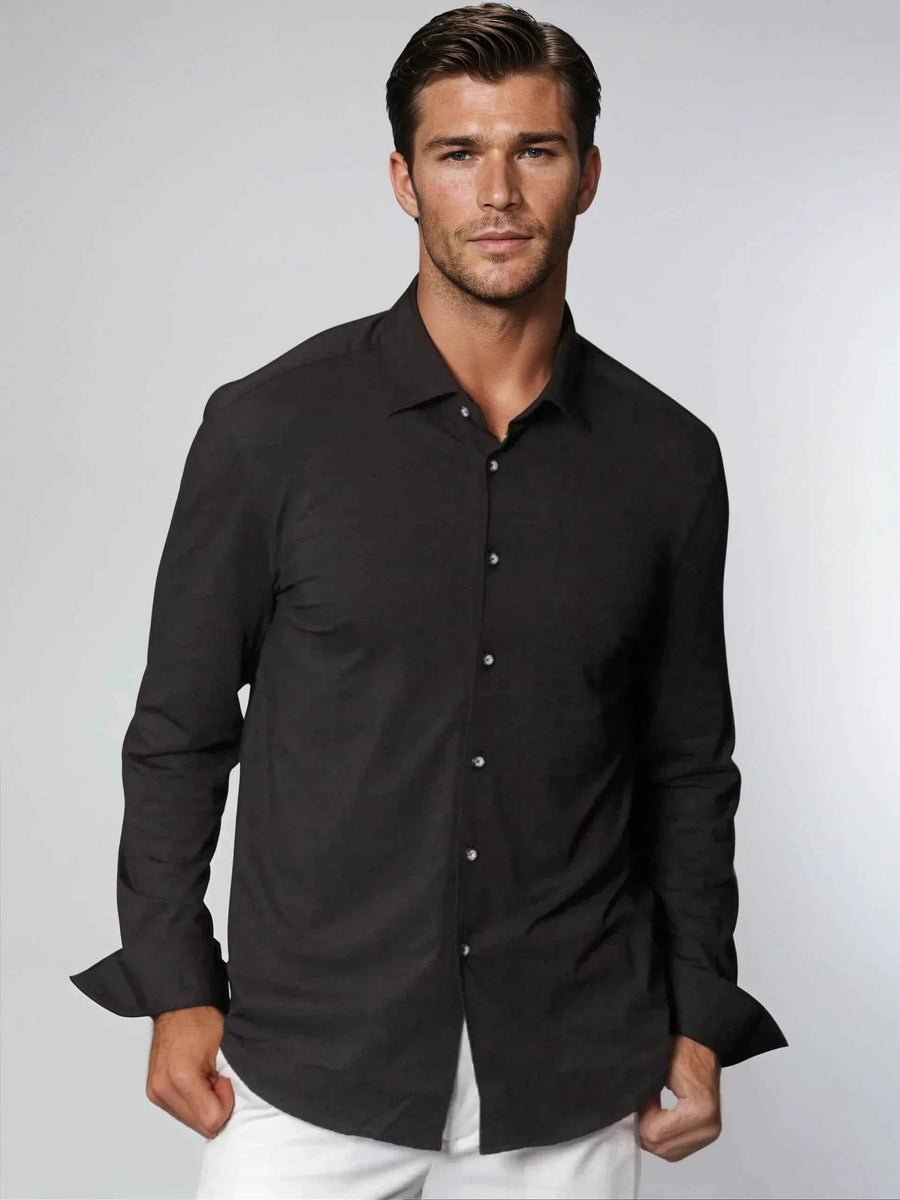 Cinqo 'Single Shot' Long Sleeve Shirt - Black