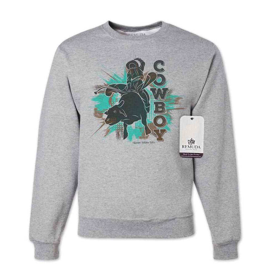 Cowboy Rodeo Bull Rider - Adult Unisex Western Sweatshirt