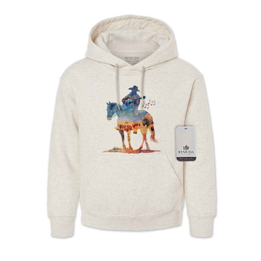 Where The Buffalo Roam - Adult Unisex Western Watercolor Hoodie